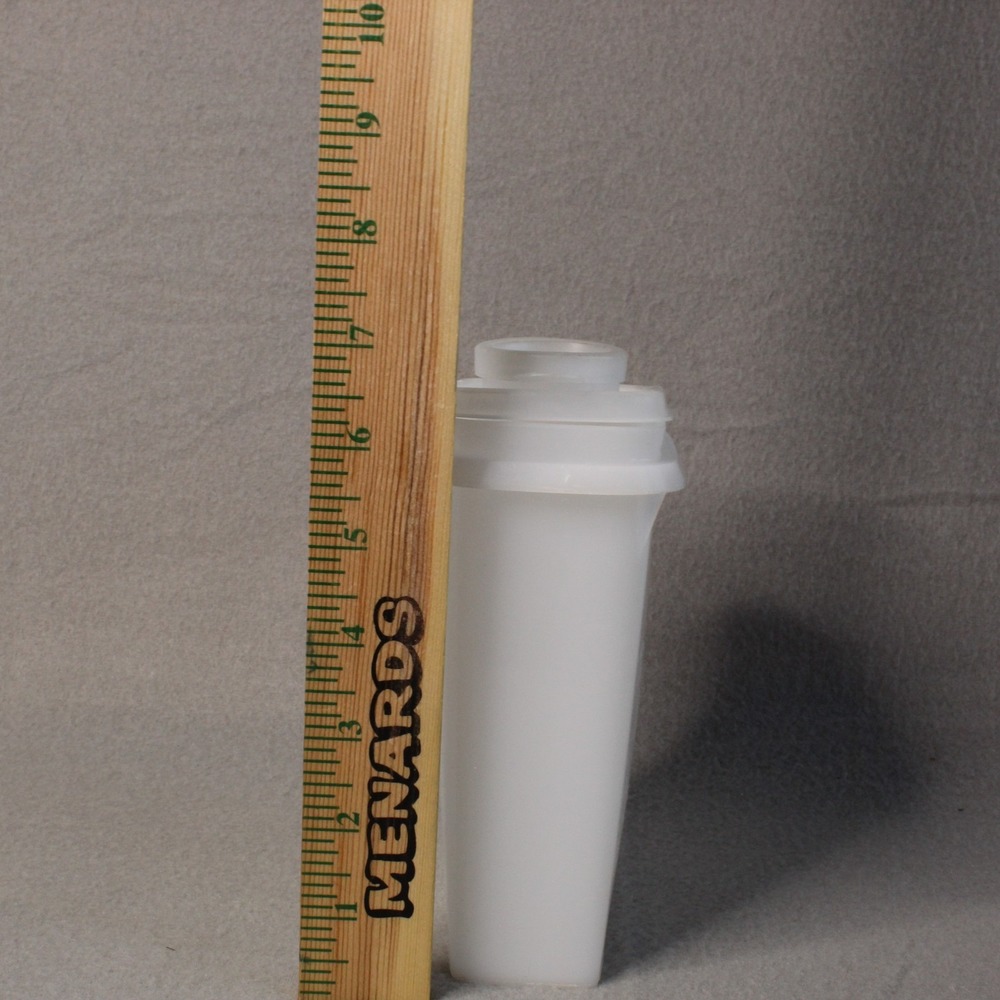 Vintage Tupperware Store N Pour Container Keeper Cereal & Junior Set 2 Sheer - Picture 3 of 8